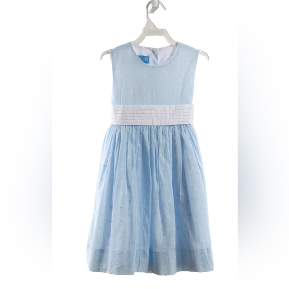 Anavini  Light Blue  Dress with White Sash NWT SZ 4